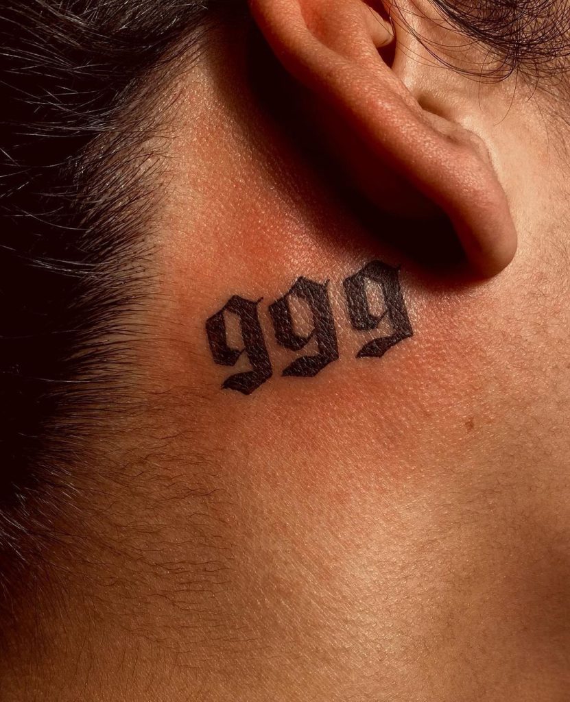 Tổng quan về tattoo 999 và thông điệp ý nghĩa của chúng